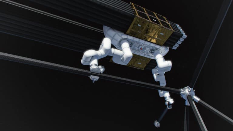 Rendering of an on-orbit assembly technology